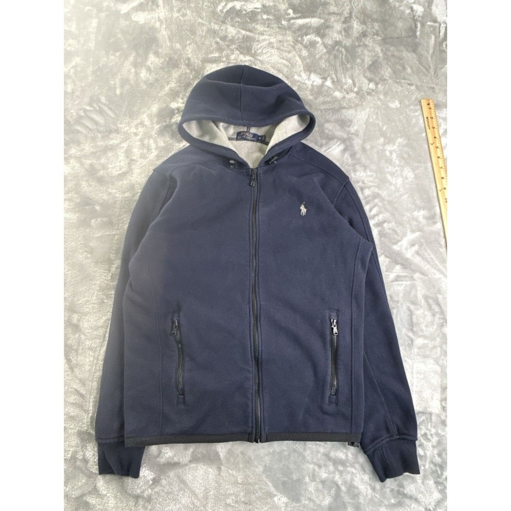 Polo Ralph Lauren Double-Knit Zip Up Hoodie S Black Performance Tech